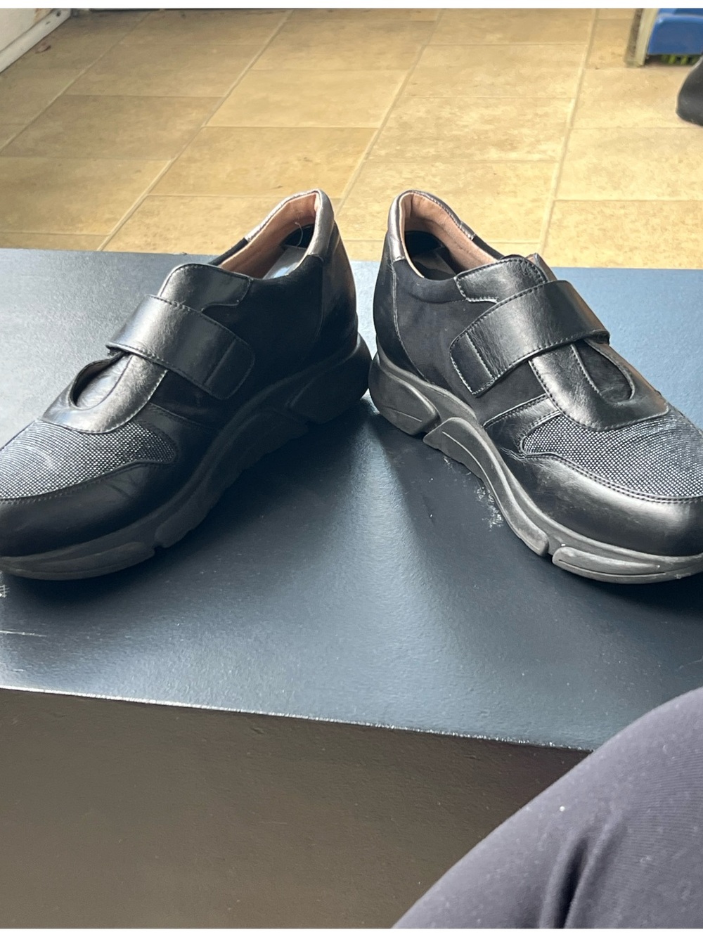 Black Women's Slip-On Sneaker with Hook Closure - Picture 5 of 13